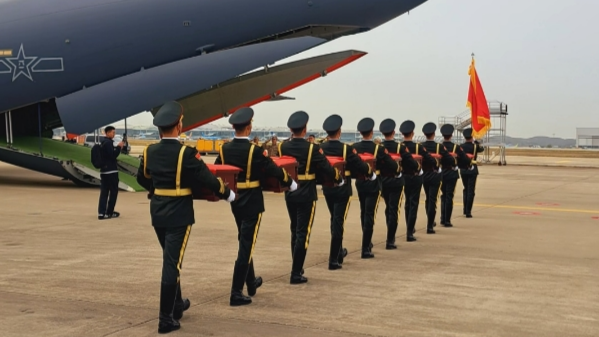 Remains of 12 Chinese Korean War martyrs returned from ROK