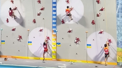 Chinese climbers claim gold in speed climbing men's relay at 6th Asian Beach Games