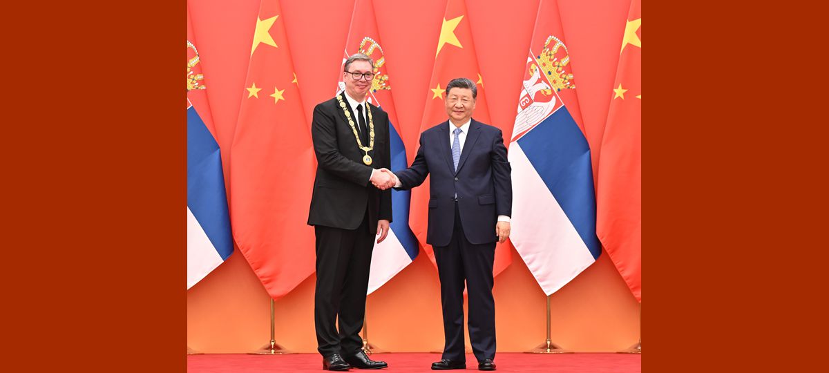 Xi awards Serbian President Aleksandar Vucic China's friendship medal