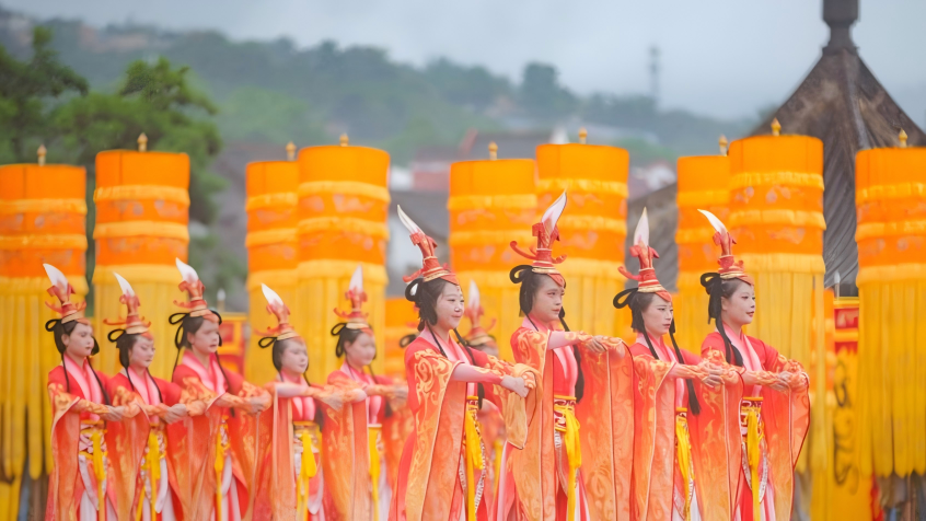 Ceremony worshiping Fuxi held in Tianshui, China's Gansu