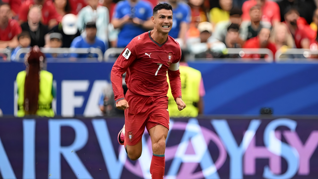 Ronaldo strikes twice as Portugal whitewashes Uzbekistan in Group K