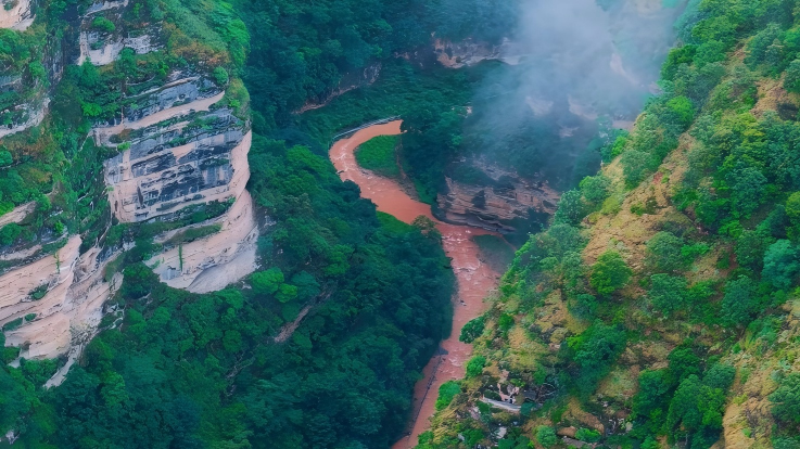 Bird's-eye view of breathtaking Jiyi Rift Valley