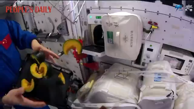 China's Shenzhou-23 crew marks one month in orbit with freshly baked pumpkin, science experiments