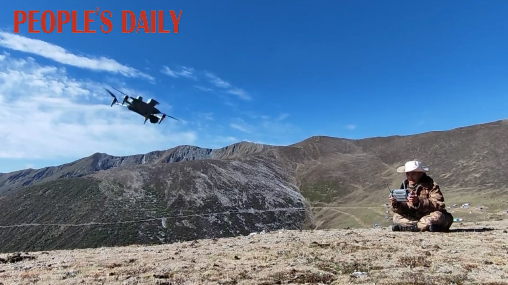Drones patrol Shangri-La's mountains during caterpillar fungus harves