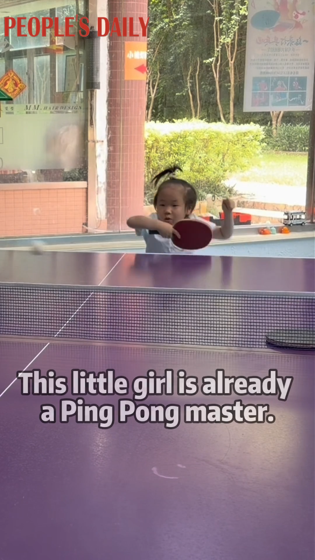 Tiny but mighty: Little girl stuns with incredible table tennis skills