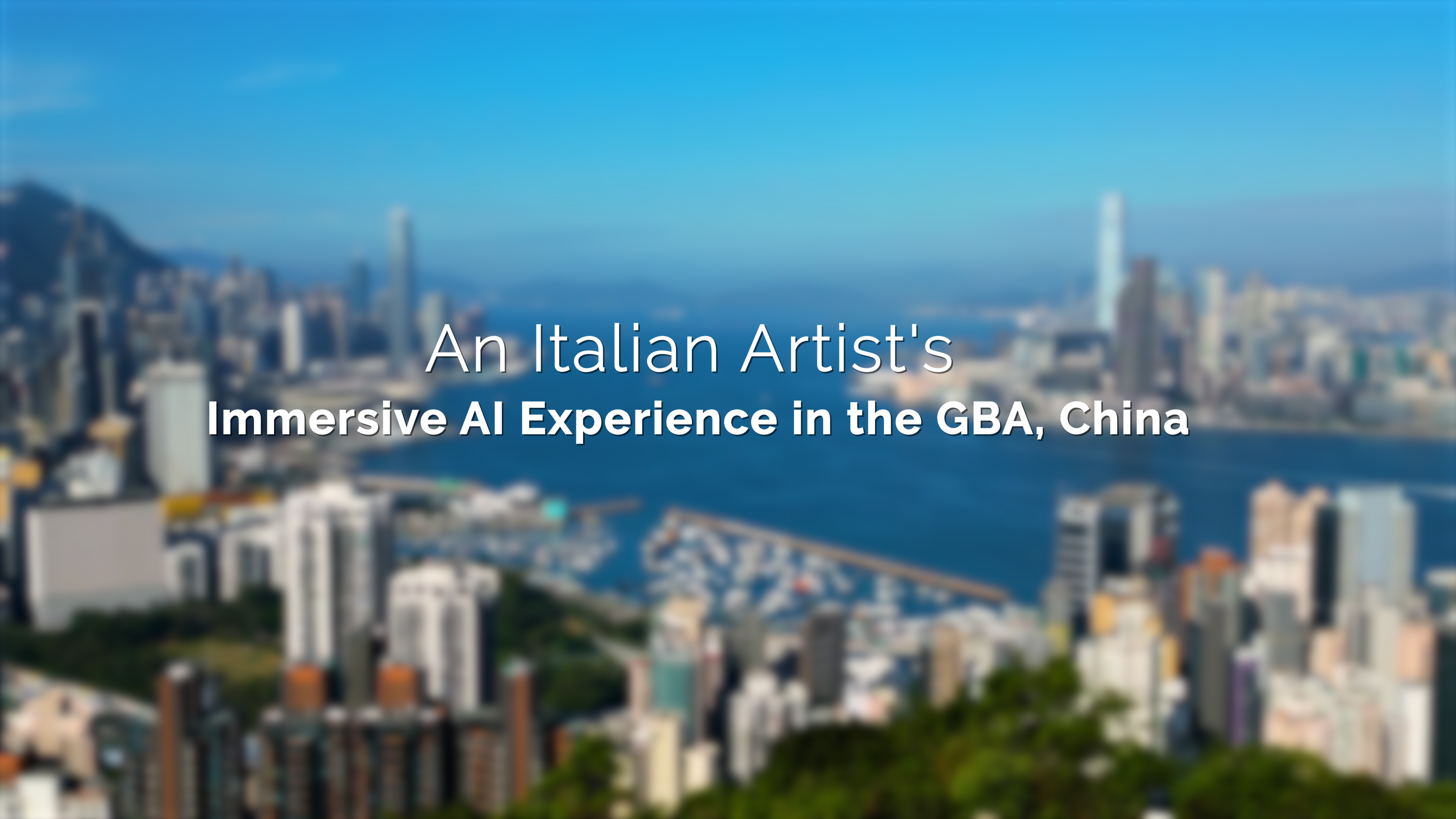 An Italian artist's immersive AI experience in China's Greater Bay Area