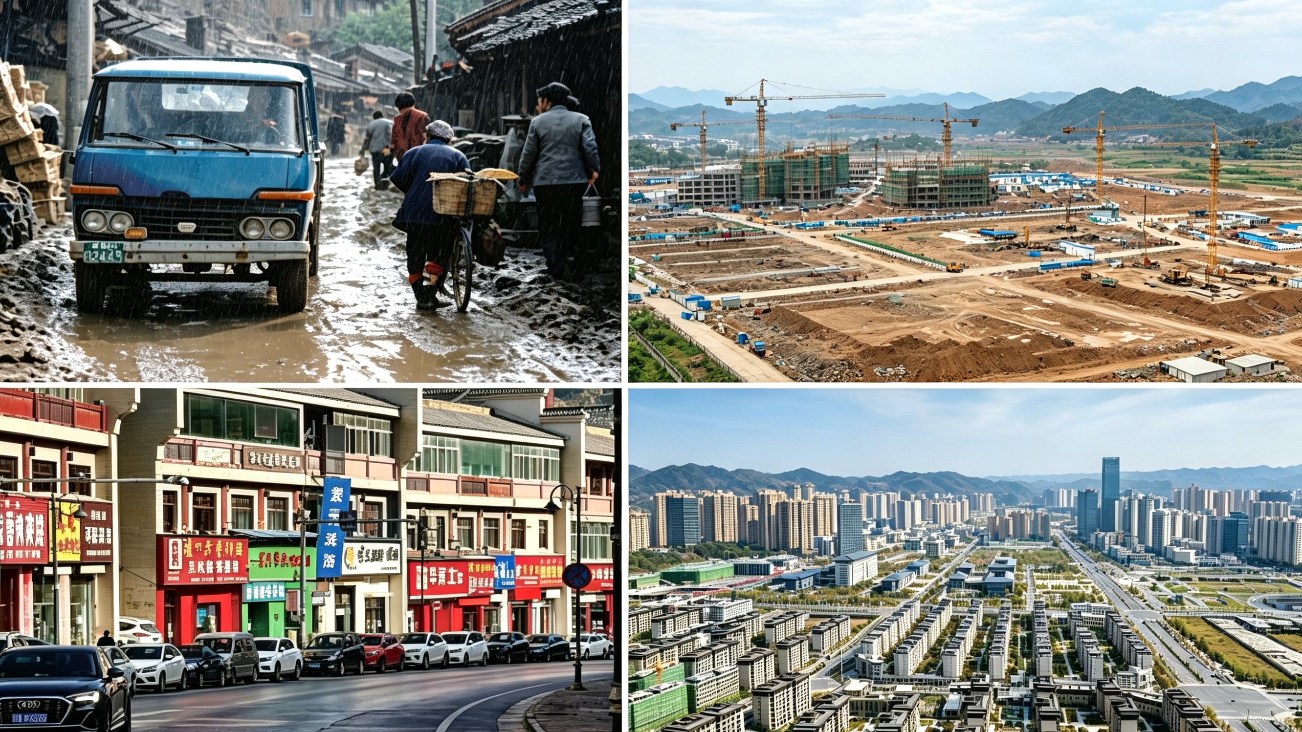 Combo photos: Yan'an then and now, an old revolutionary base transformed