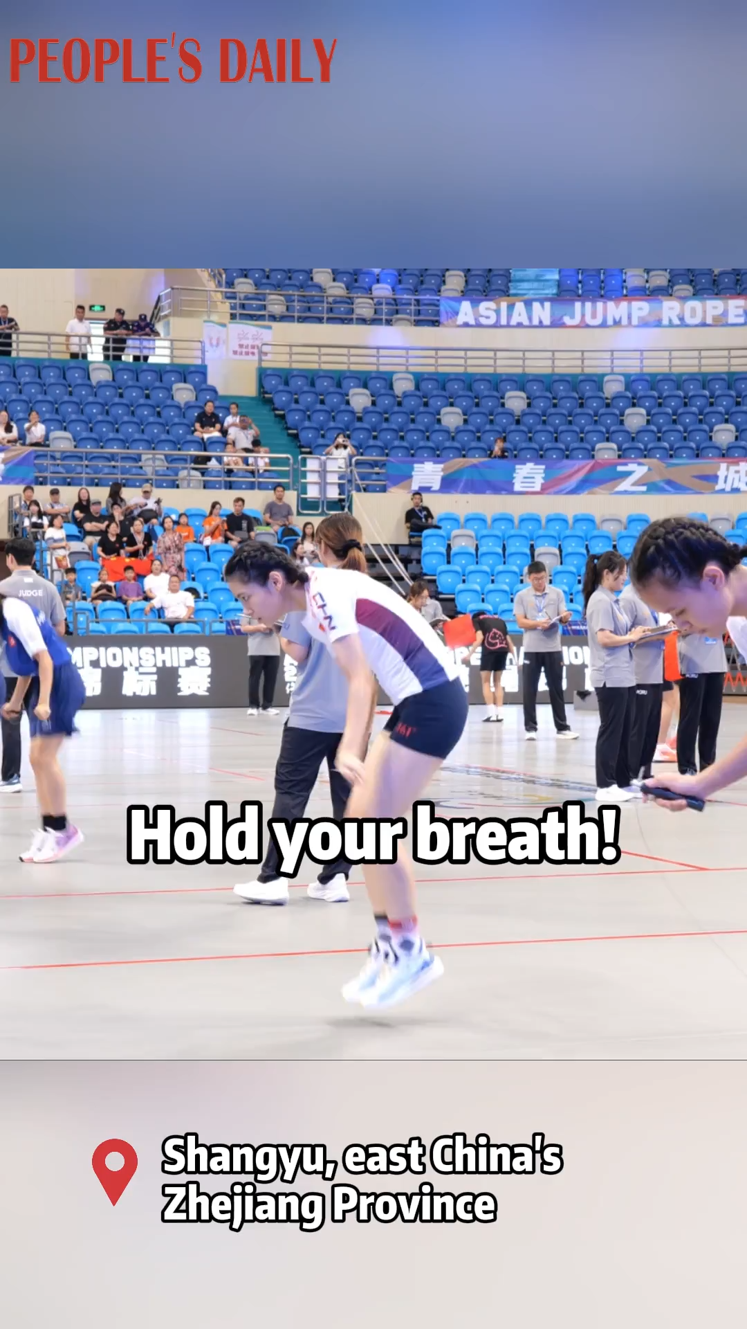 Chinese jump-rope duo wins first gold, sets world record at Asian Championships