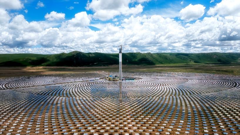 World's highest-altitude solar thermal power plant completes heliostat installation in SW China's Xizang