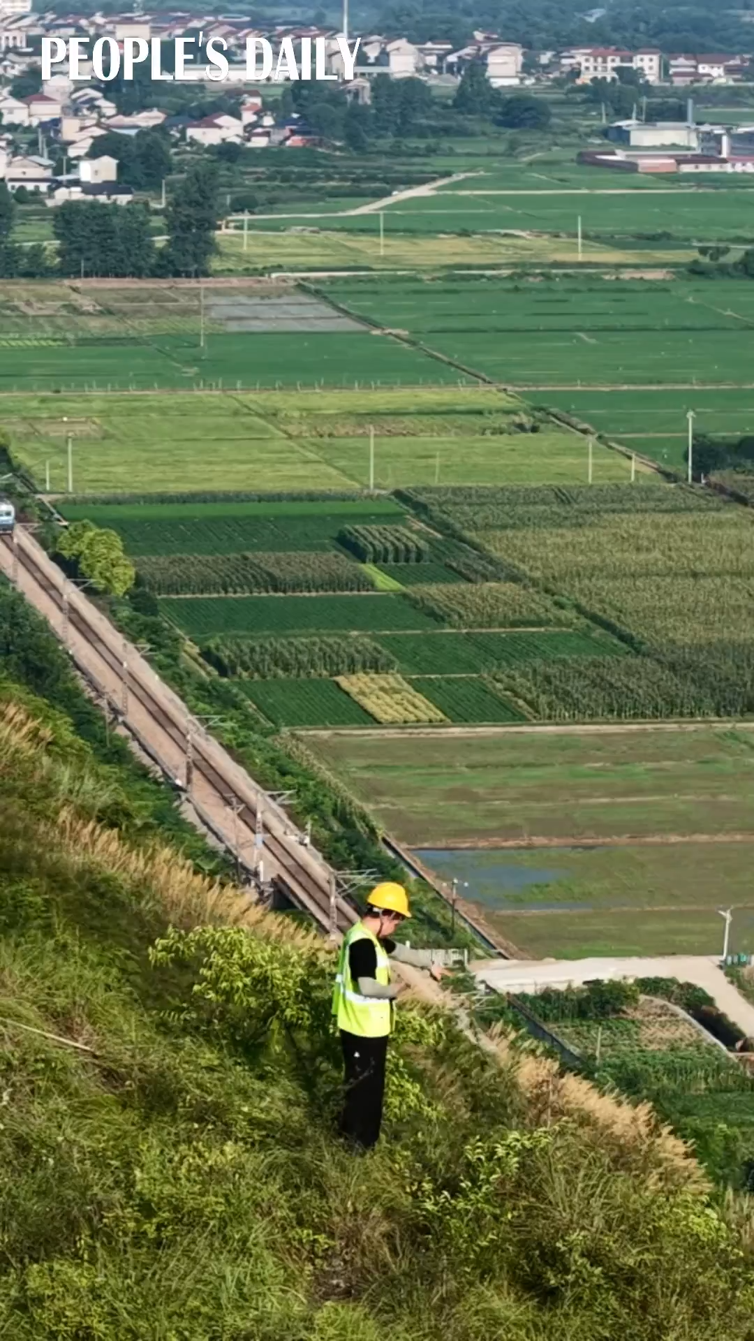 Railway workers scale steep cliffs to keep mountain railways safe