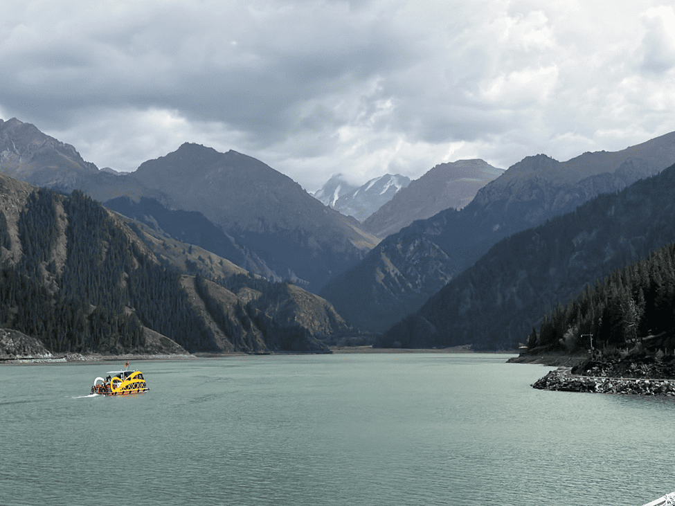 Tianchi, or "Heavenly Lake," at the Tianshan Mountains in Changji, northwest China's Xinjiang Uygur Autonomous Region. (People's Daily Online/Michael Kurtagh)