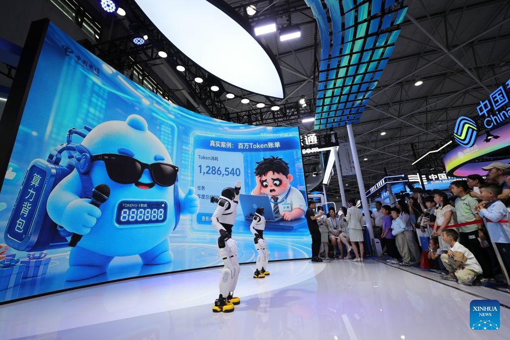 People visit the professional exhibition of the 2026 China International Big Data Industry Expo in Guiyang, southwest China's Guizhou Province, Aug. 28, 2026. Themed "Token: A New Path to Value of Data Elements," the expo spotlights cutting-edge innovations integrating data with artificial intelligence. (Xinhua/Li Xulun)