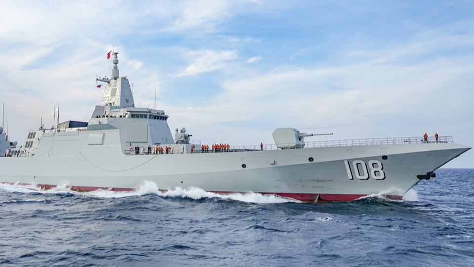 Naval vessels engage in maritime training