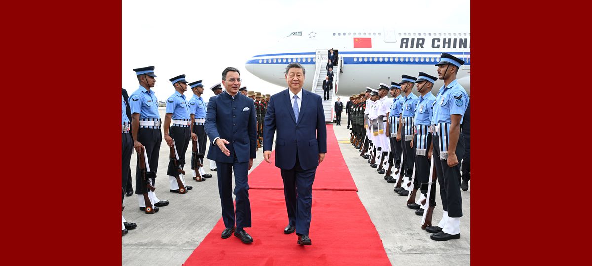 Xi lands in New Delhi for BRICS summit