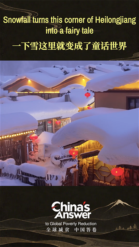 Snowfall turns this corner of Heilongjiang into a fairy tale