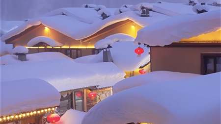 Snowfall turns this corner of Heilongjiang into a fairy tale