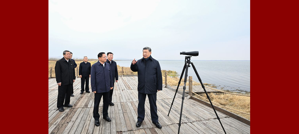 Xi stresses prioritizing ecological conservation, pursuing green development