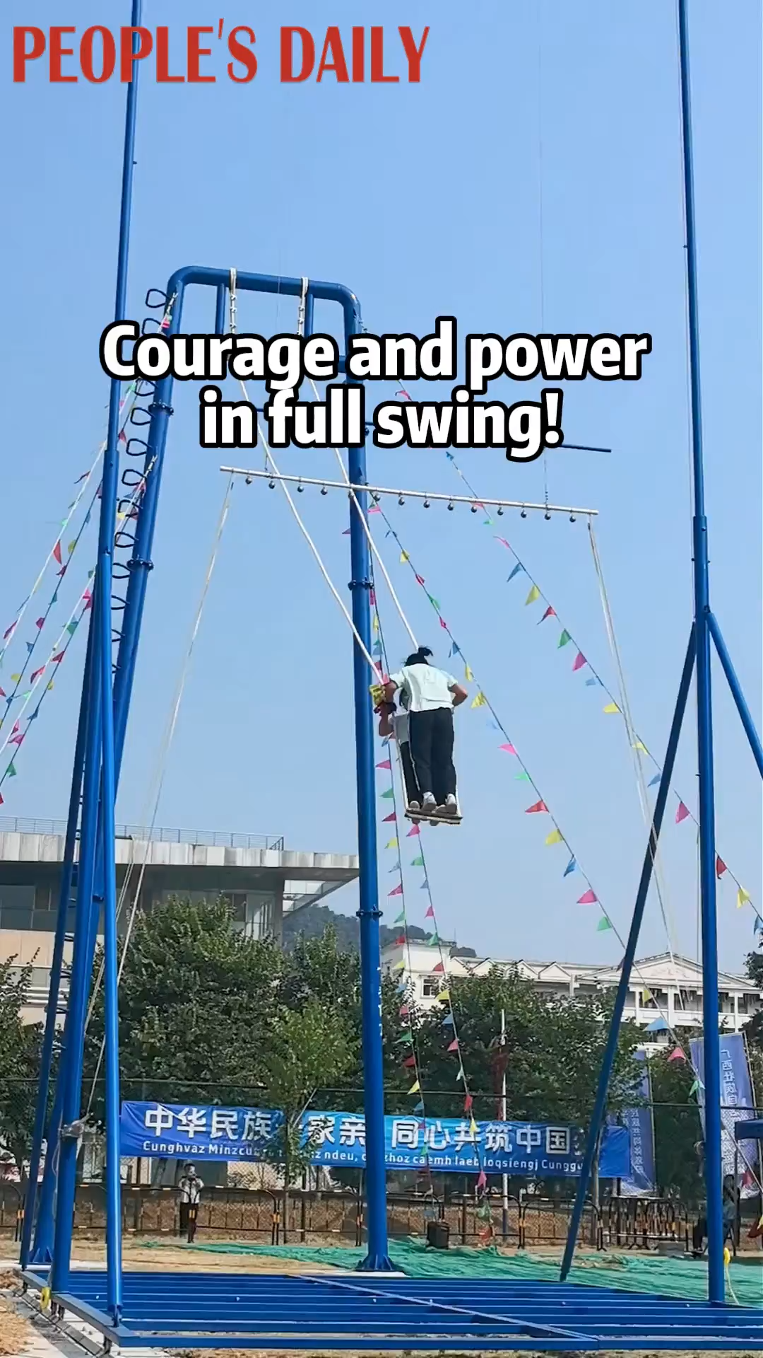 Swing competition sees female athletes soar over 10 meters