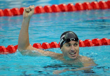 American Peirsol wins men\'s 100m backstroke gold