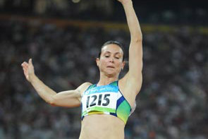 Maurren Higa Maggi of Brazil wins women\'s long jump gold