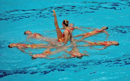 Russia wins synchronized swimming team gold