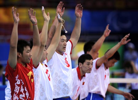 China beats Japan in men\'s sitting volleyball