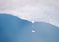 A drop of tear from melting glacier