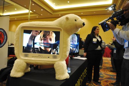 Polar Bear TV displayed on media preview for CES