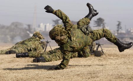 Japan's Ground Self-Defense Force holds military exercise