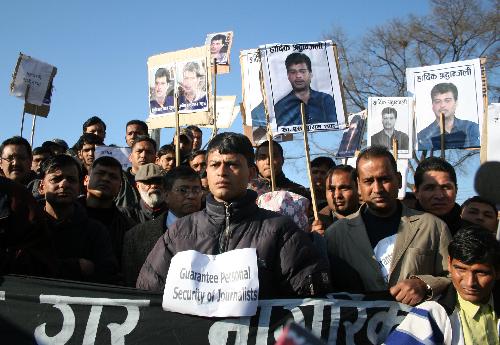 Nepalese rally against murder of media person 