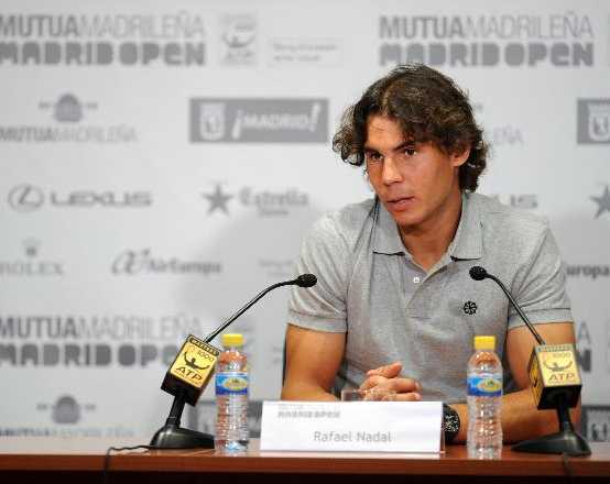 Nadal shows up at press conference for Madrid Open 