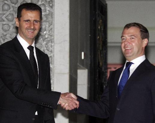 Russian President Medvedev starts official visit to Syria 