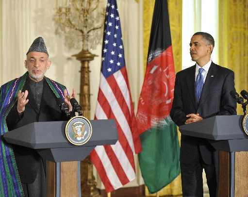 Karzai, Obama attend press conference in Washington 