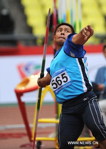 Glimpse of men's javelin throw final at Asian Para Games 
