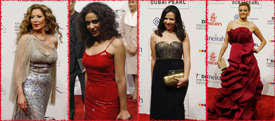Beauties on red carpet of 7th Dubai Int'l Film Festival