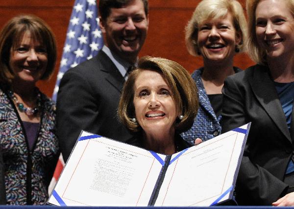 U.S. House Speaker Pelosi signs DADT repeal