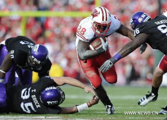 TCU Frogs swallow Wisconsin Badgers on New Year's Day