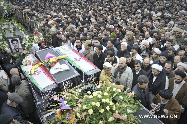 Iran holds funeral for air crash victims