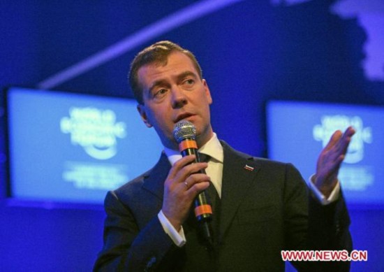 Medvedev opens WEF, calls for tougher anti-terror action