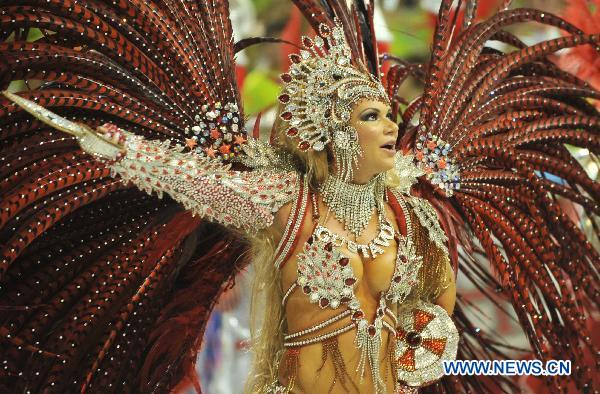 Carnival parade in Rio de Janeiro's Sambadrome 