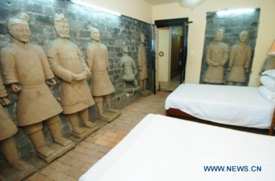 Creative apartments decorated with terra-cotta warrior