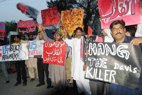 Demonstrations condemn CIA contractor release in Pakistan