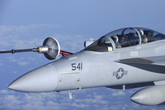 U.S. Navy Growler helps enforce no-fly zone over Libya