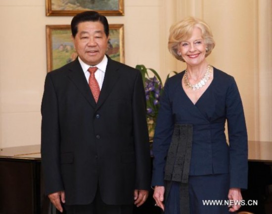 Chinese top political advisor meets with Australia's governor-general