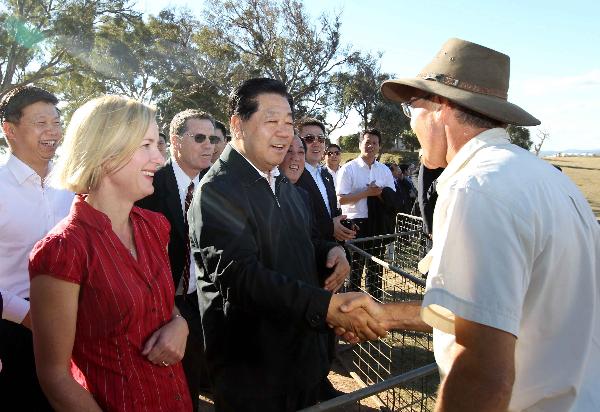 Chinese top political advisor visits ranch in Canberra, Australia