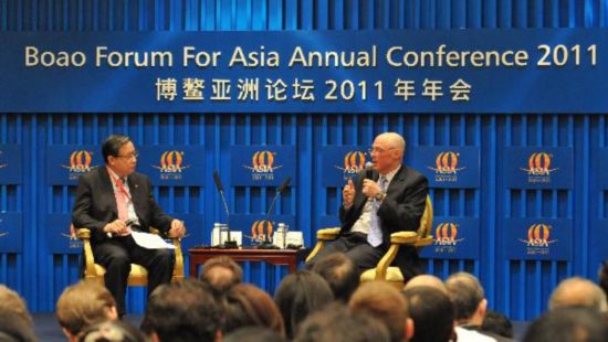 Former U.S. treasury secretary attend BFA discussion in Boao, China's Hainan