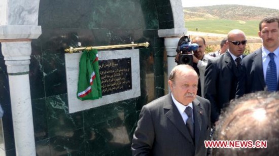 Algerian president attends opening ceremony of Chinese-built expressway
