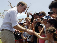 Britain's Prince William tours disaster-hit Australia