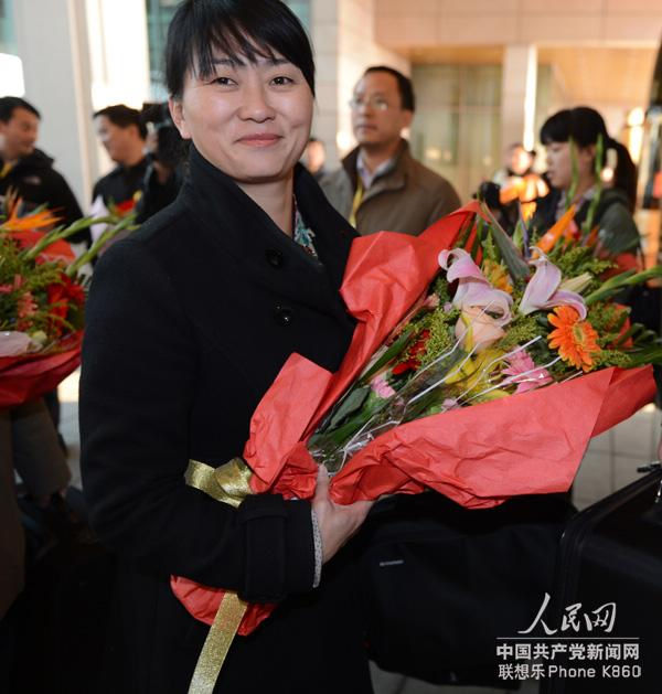 A delegate to the 18th National Congress of the Communist Party of China (CPC) from northwest China's Ningxia Hui Autonomous Region arrive in Beijing, capital of China, on Nov. 5, 2012. The 18th CPC National Congress will be opened in Beijing on Thursday. (People's Daily Online/Lei Sheng) 