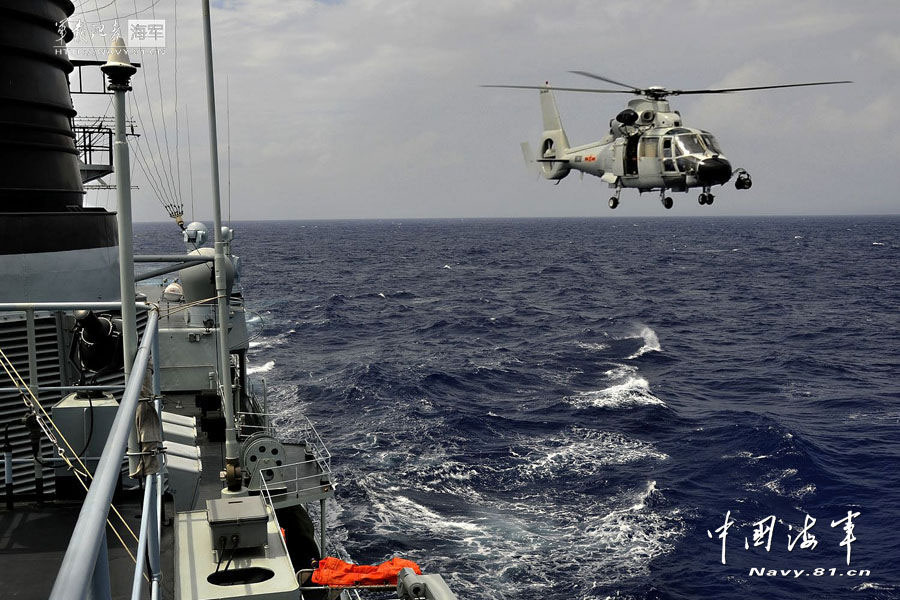 Chinese navy releases photographs about its large scale military exercise in the Pacific. (China Military Online)